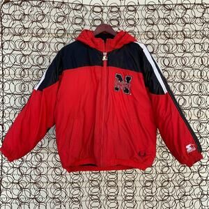 Vintage SIGNED Nebraska Huskers Starter Jacket Black Red College